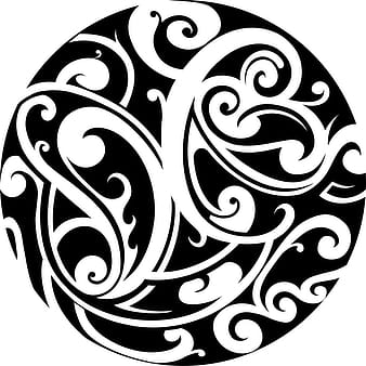 Vector de tatuaje de círculo maorí ai eps