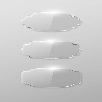 Blank labels transparent glass vector  eps