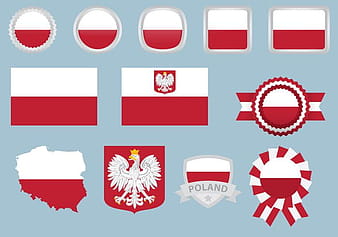 Poland Flags ai vector