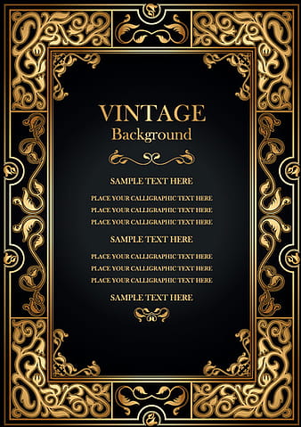Set of vintage frame background vector eps