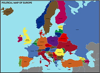 Europe political map vector eps