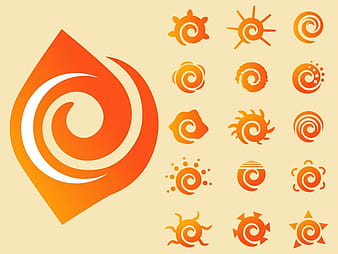 Vectores de sol remolino ai