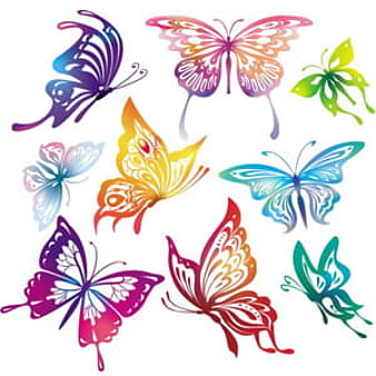 Colourful Butterflies eps vector