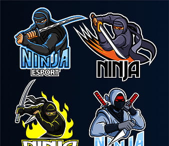 Ninja icons fighting gesture dynamic design eps ai vector