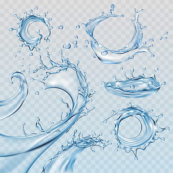 Water splash illustration set vector eps