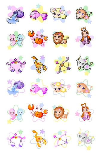 South Korea 12 Constellation cartoon icon ai vector