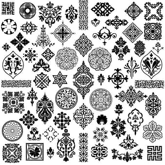 Beautiful classic traditional pattern vector material eps