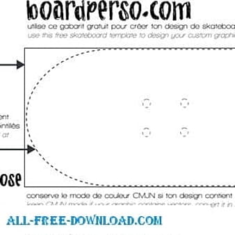 Skateboard Template eps vector