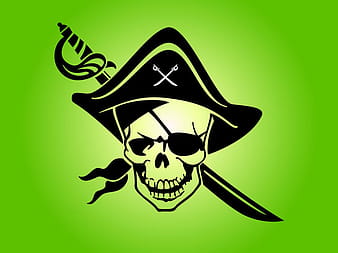 Emblema de calavera pirata ai