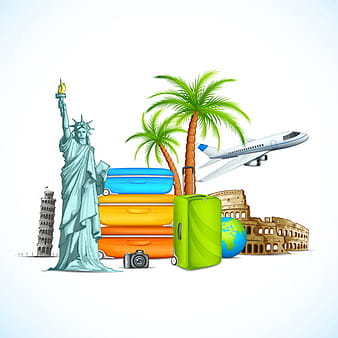 Travel around the world creative vector material  eps