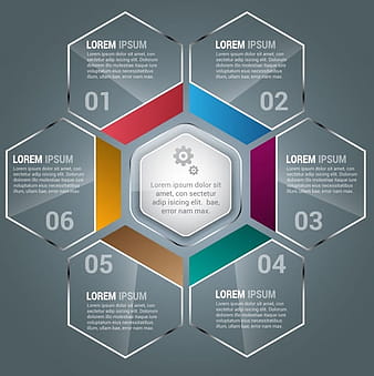 Diseño de infografías decoración hexagonal brillante transparente ai eps