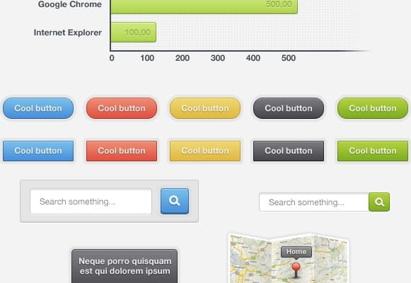 UI Elements psd vector