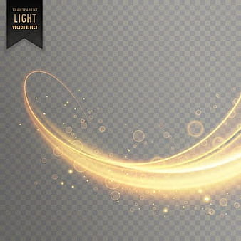 glowing transparent light effect in gold color eps vector