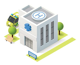 Modern Isometric buildings model vector material  eps