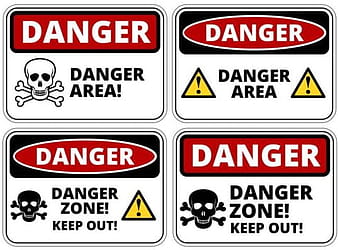 Warning danger signs creative vector  eps
