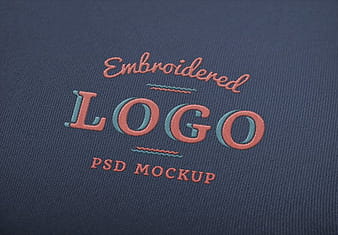 Embroidered Logo MockUp psd vector