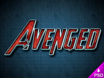 Avenged Text Style psd vector