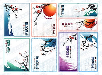 De estilo de pintura de tinta china clásica ai