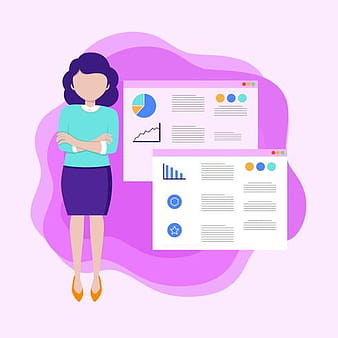 Female Developer Vector Illustration eps ai svg