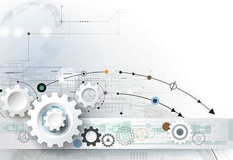 Creative gear wheel and circuit board background vector  eps