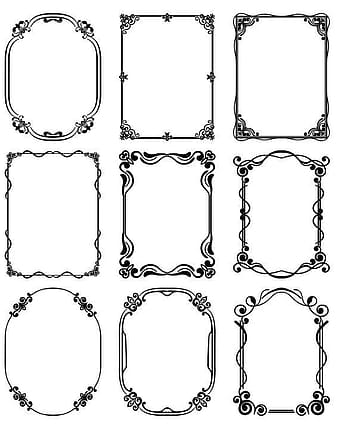 Vectores retro de marco de decoración  ai