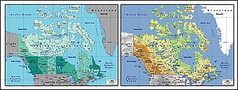 Vector map of the world exquisite material - Canada Maps eps