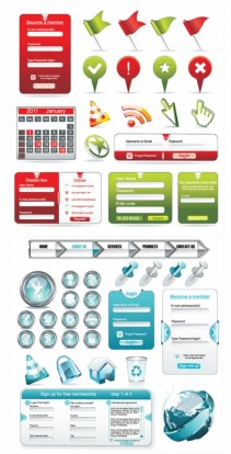 web design elements vector graphics eps | UIDownload