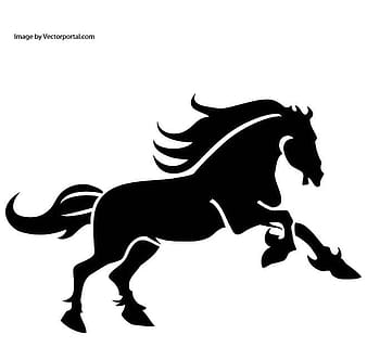 black horse vector art eps