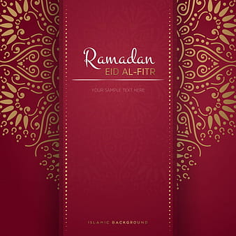 Ramadan kareem greeting card design with mandala eps vector
