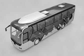 Bus mockup psd vector