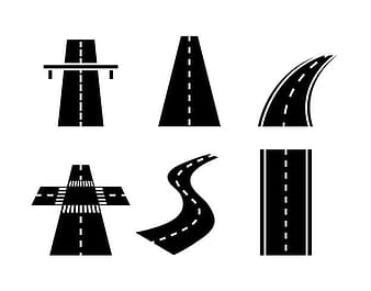 Ensemble de vecteur de route svg eps
