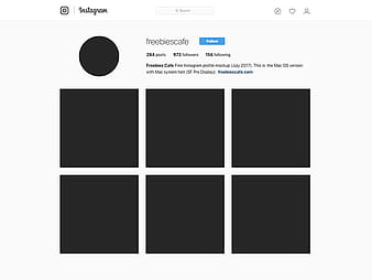 Instagram Profile Mockup 2017 – Mac OS fonts psd vector