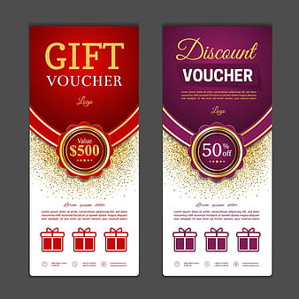 Gift voucher vertical card template vector  eps