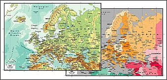Vector map of the world exquisite material - the European ma eps