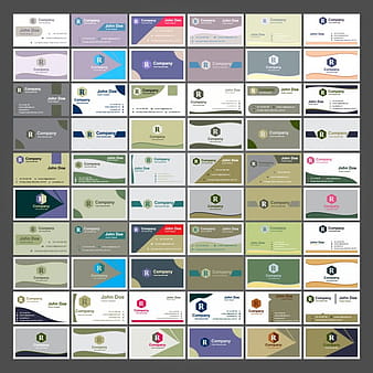 Business card collection eps vector