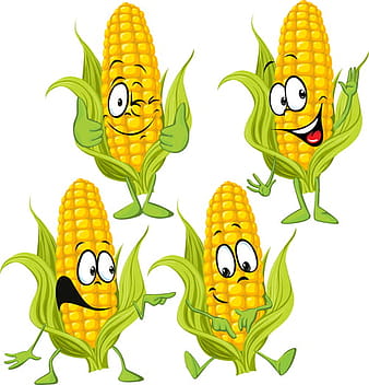 Corn cartoon characters vector material eps