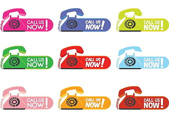 Call Us Now Labels eps vector