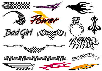 600 professional auto body decoration patterns vector material eps