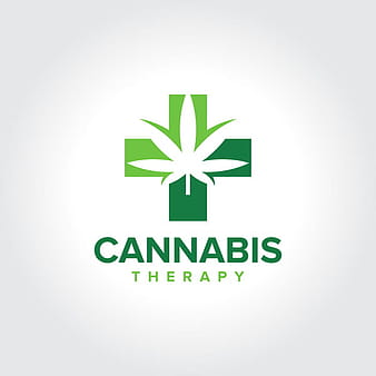 Vector de diseño de logotipo de terapia de cannabis  eps ai