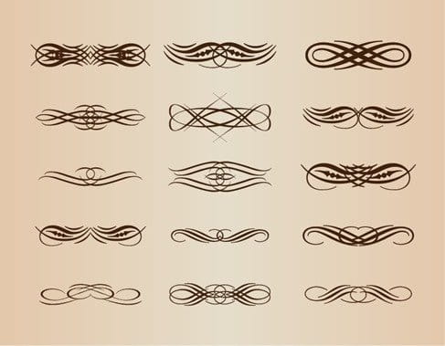 Calligraphic Design Elements Vector Set eps | UIDownload