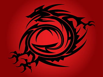 Vector de tatuaje de dragón ai