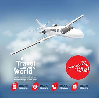 Travel around world with poster design vector 12 eps