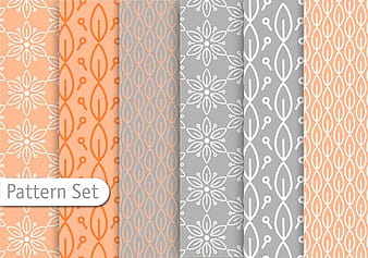Conjunto de patrones decorativos en colores pastel eps ai