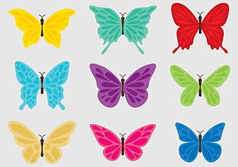 Colorful Butterflies ai vector