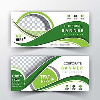 Green abstract header template eps vector