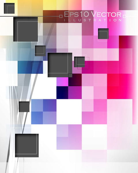 Cubes elements vector background eps