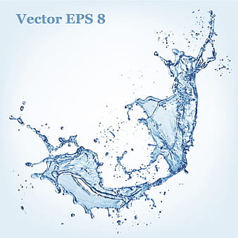 Water splash effect vector background set  eps