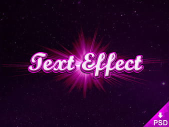 Purple Text Effect psd vector
