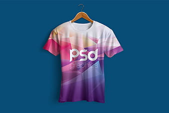 Hanging T-Shirt Mockup PSD psd vector