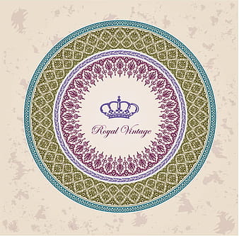 Decoración redonda vintage real eps ai